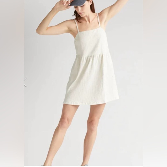 Richer Poorer Women's Cloud Weave Cotton Pocket Mini Dress Size Small - Picture 4 of 6